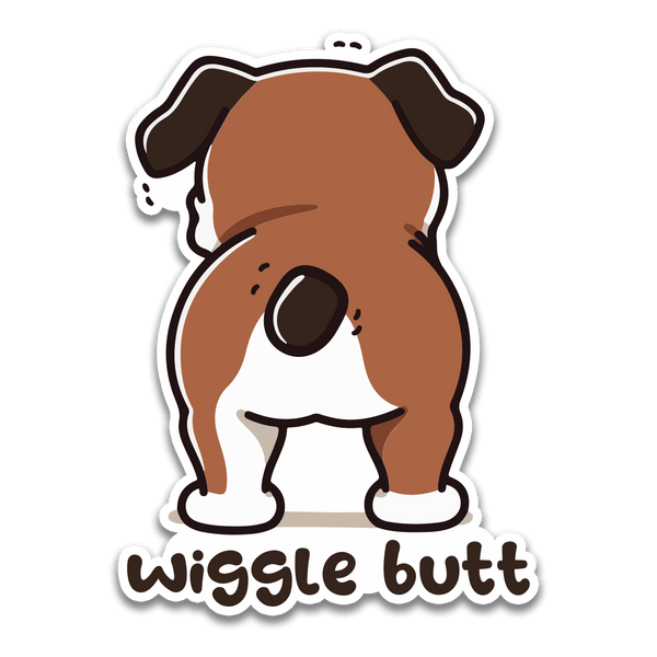Wiggle Butt Boxer Sticker