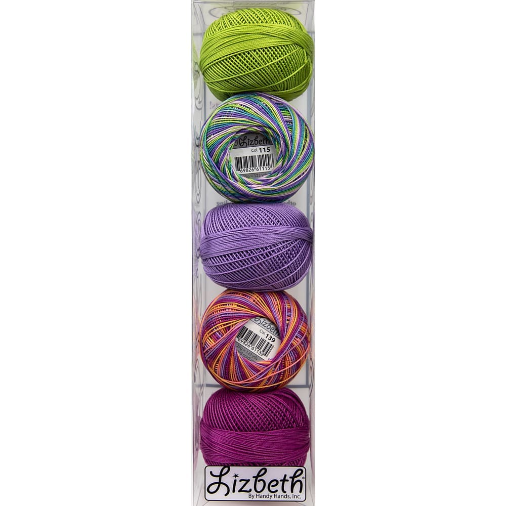 Assorted Lizbeth Crochet Cotton Size 40 Specialty Packs