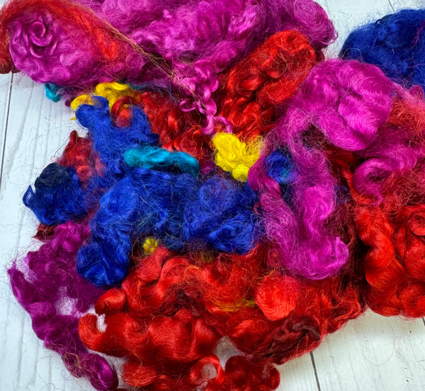 Rainbow Dyed English Leicester Locks