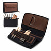 Oxford Denim and Vegan Leather 5” Needle/Hook Case