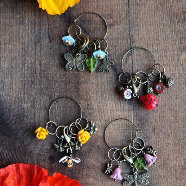 Garden Visitors Stitch Markers - Ladybugs – Quixotic Fibers