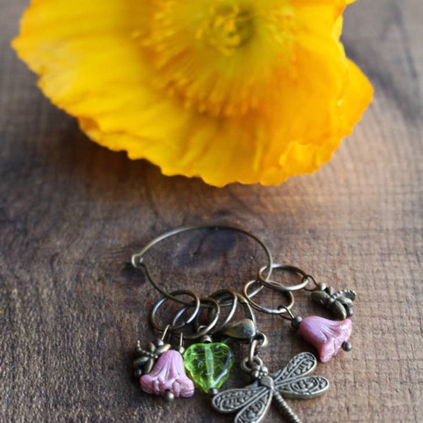 Garden Visitors Stitch Markers - Dragonflies