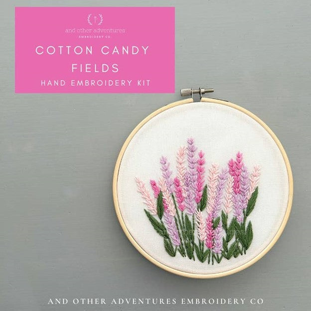 Embroidery Kit - Cotton Candy Fields
