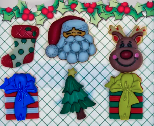 Here Comes Santa - Buttons
