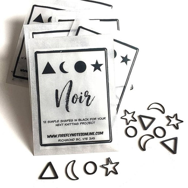 Noir Black Stitch Markers