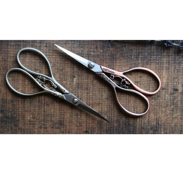 Floral Teardrop Scissors - Copper