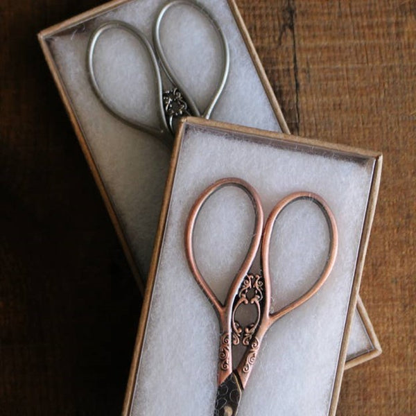 Floral Teardrop Scissors - Copper