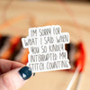 Sorry Stickers