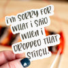 Sorry Stickers
