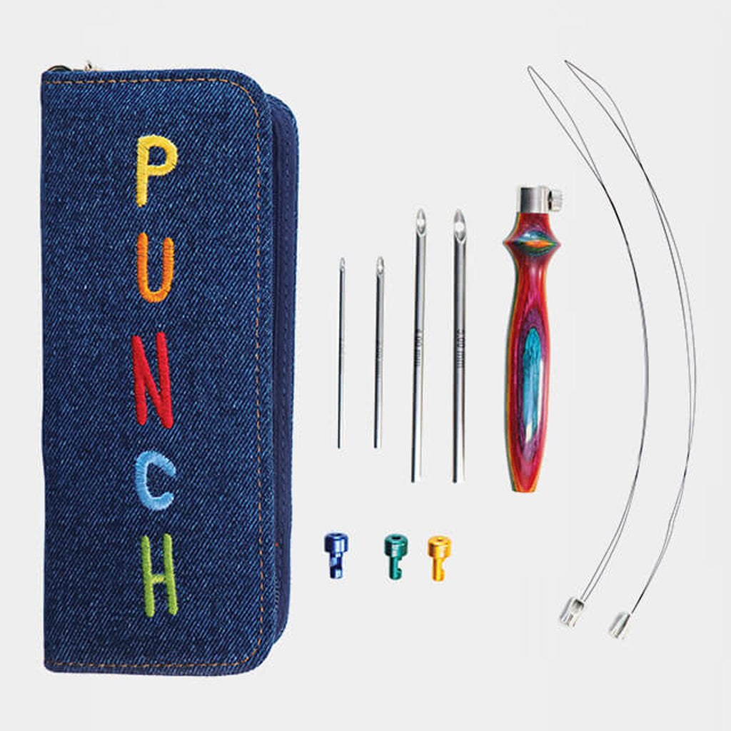 knitter's pride punch needle kit - vibrant