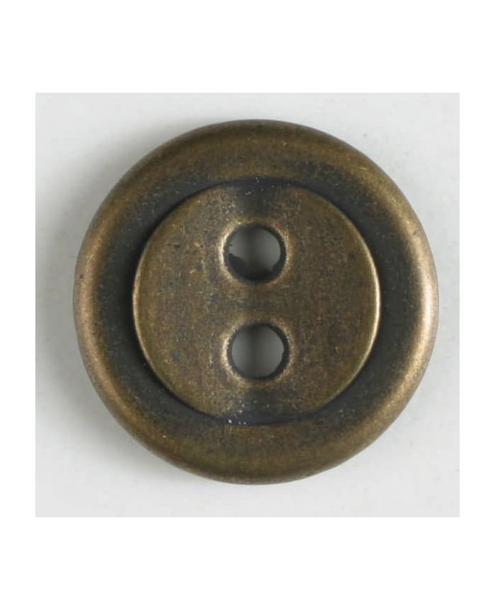 Round Metal Button - Antique Brass - 11 and 15 mm