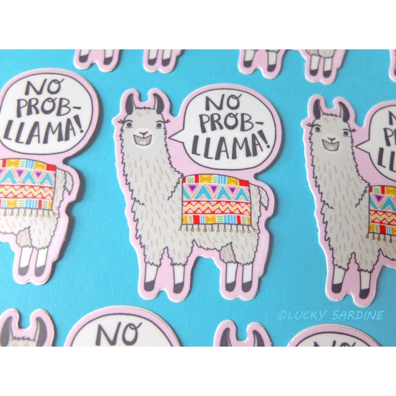 Llama No Prob Llama Vinyl Sticker