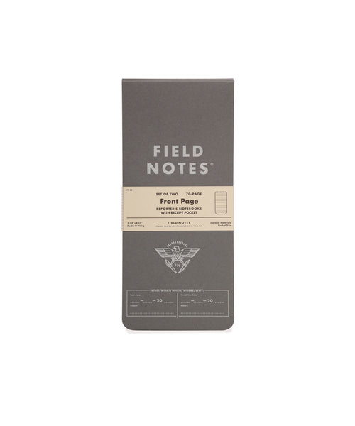 Front Page Reporters Notebook