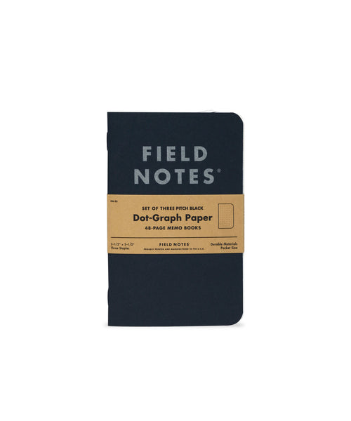 Pitch Black Memo Book - Dot Grid Field Notebook