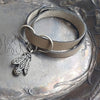 Honeybee Charm Lock Double-Wrap Leather Shawl Cuff