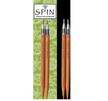 SPIN Bamboo Interchangeable Needle Tips - 4"