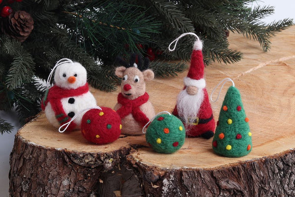 Felting christmas decorations sales