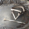 Mid Century Modern Triangle Shawl Cuff / Shawl Pin