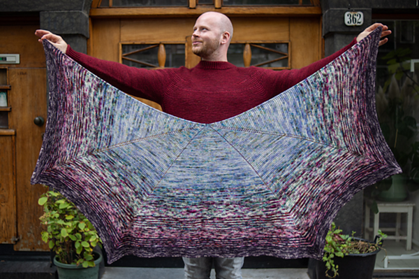 Eyelet Burst Shawl - Malabrigo Sock