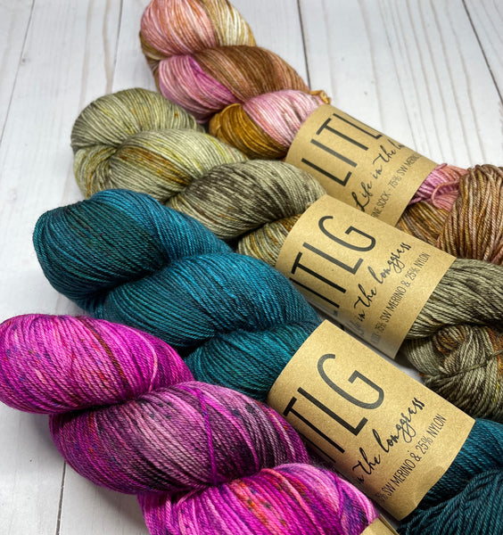 Fine Sock - Reimse Ooak - Life in the Long Grass, Handdyed Yarn, Magazine, Non Superwash Yarns, Ethical Yarns, Irish Yarn, Superwash Handdyed  Yarn