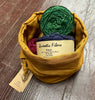 Linen Bread Basket/Yarn Basket with Drawstring