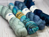 Smooshy with Cashmere December 2022 Pop-Up - 4 skein blues set for the Wings Shawl SALE