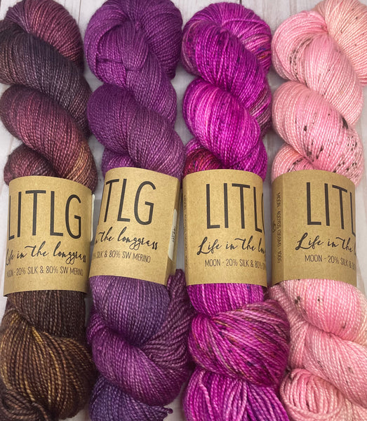 Desert Sunset Shawl Kit - LitLG Moon Merino/Silk
