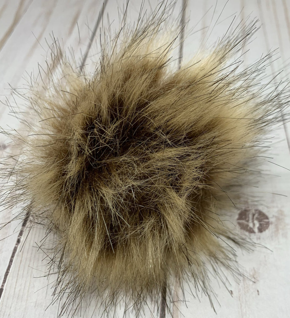 Medium Faux Fur Snap On Pom Poms