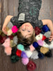 Medium Faux Fur Snap On Pom Poms