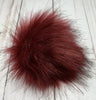 Medium Faux Fur Snap On Pom Poms