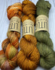 EFFUARY Quindici Shawl Kit - Moon Merino/Silk - Autumn/Grove