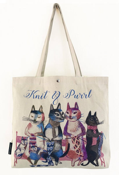 Knit & Purrl Tote Bag