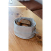 Linen Bread Basket/Yarn Basket with Drawstring