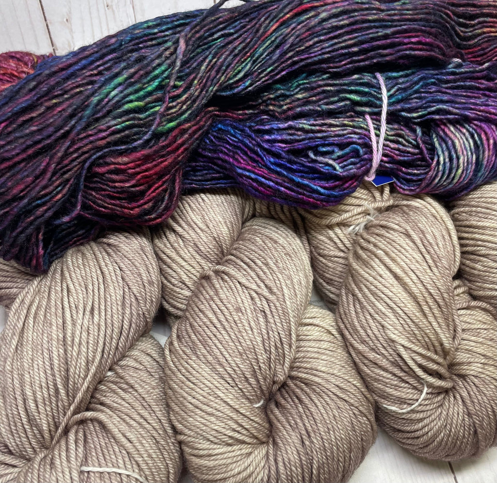 Trinigan Sweater Kit - Malabrigo Rios and Malabrigo Washted