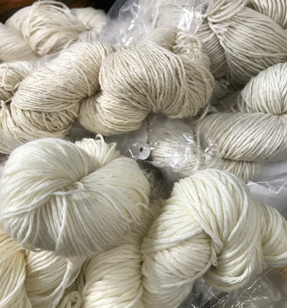 Ready to Dye Natural Yarns Now Available