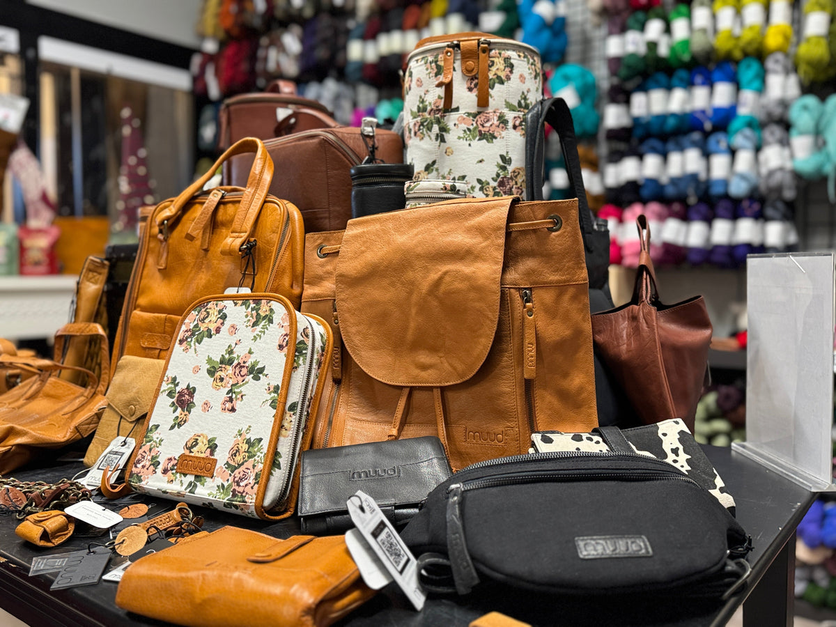Luxurious Leather Meets Cozy Yarns: The muud Trunk Show at Quixotic Fibers