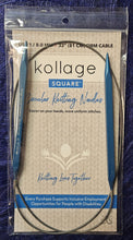 Kollage SQUARE Fixed Circular Needles - Firm Cord (Blue)