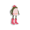 Cowgirl Frog Sticker
