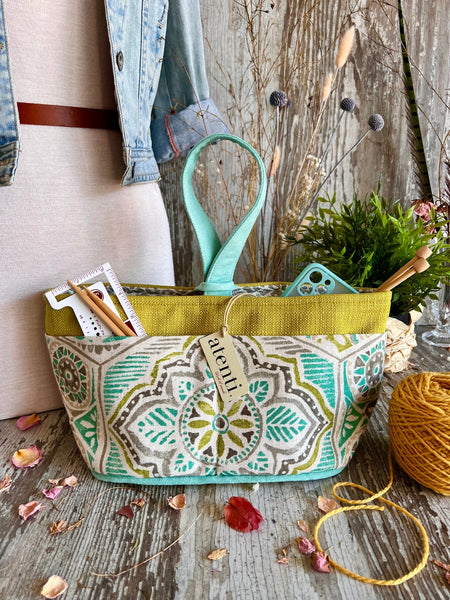 Amalfi Caddy, Knitting and Crochet Project Bag