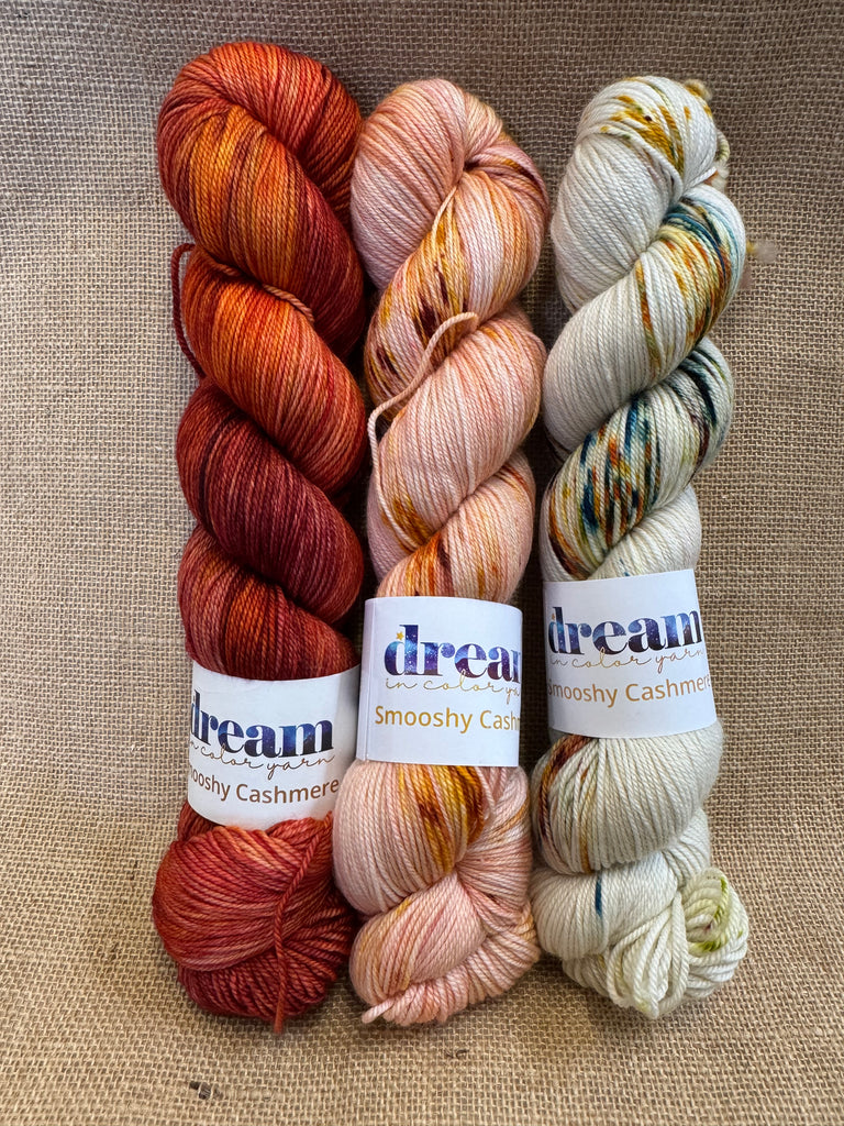 Casapinka Hiss and Vinegar MKAL 2025 - Smooshy with Cashmere - Peachy Keen