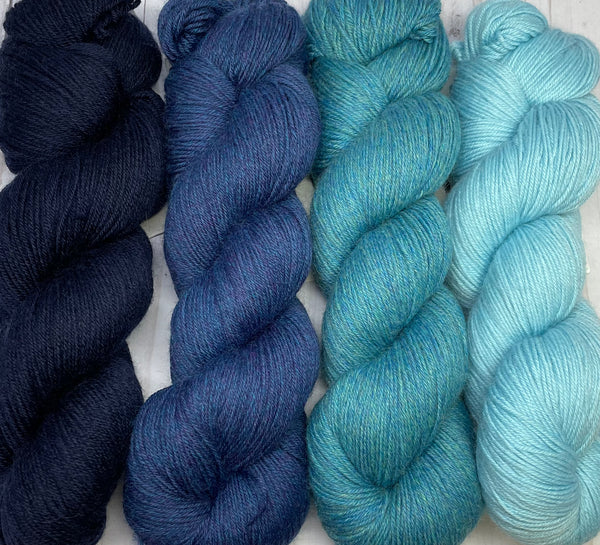 Sharon's Road Trip 2024 MKAL Kit - Heritage Sock - Lapis Heather