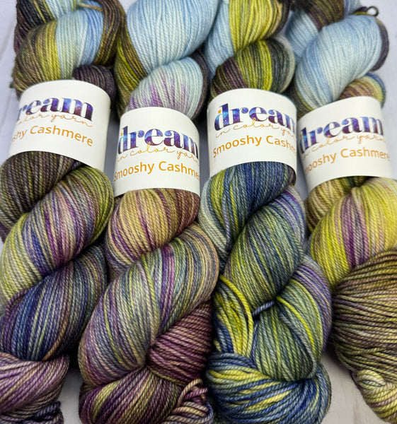 Smooshy with Cashmere - Assigned Pooling - Painting Lilies