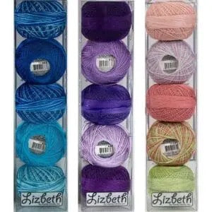 Assorted Lizbeth Crochet Cotton Size 10 Specialty Packs