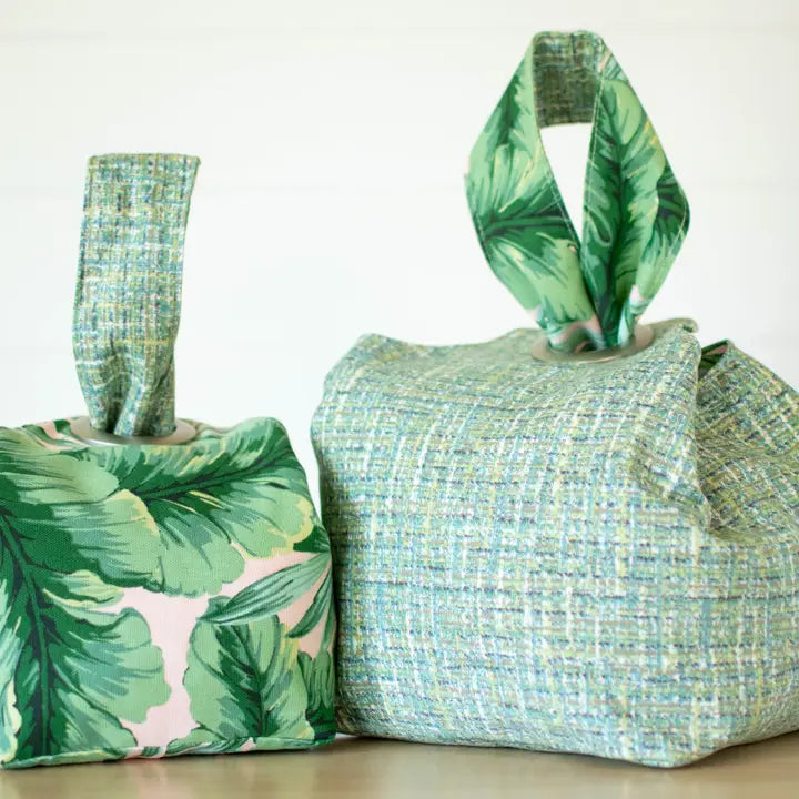 Blush Palms Dumpling Bag - Small