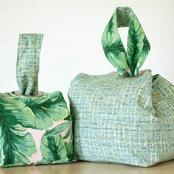 Blush Palms Dumpling Bag - Small