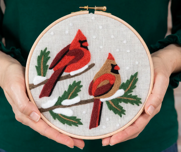 Winter Cardinals Needle Felting Kit