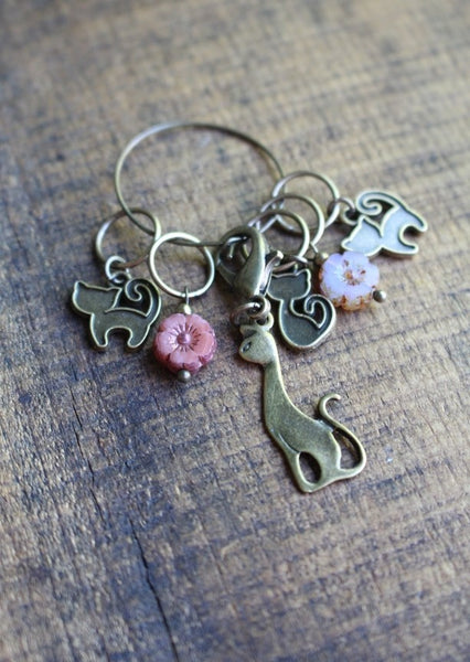 Animal Family Stitch Markers - Kitties