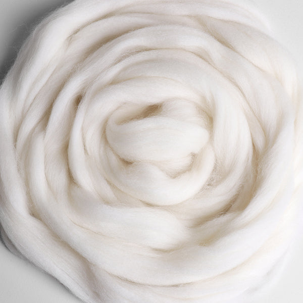 New Zealand Corriedale Sliver -  Natural White (4 oz)