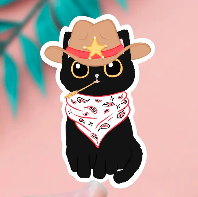 Cat Sheriff Sticker