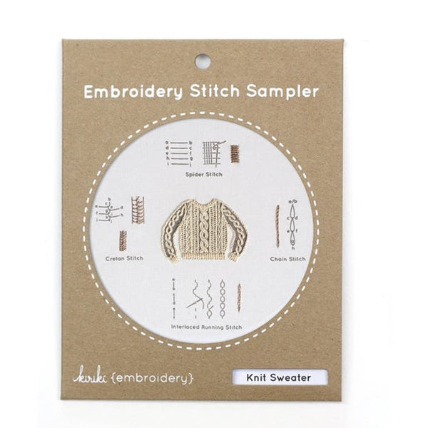 Embroidery Stitch Sampler - Knit Sweater